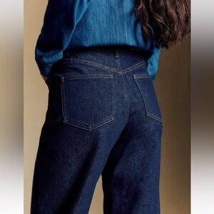 [Tailored] Sezane The Wide Leg Trousers Deep Indigo - Size 4